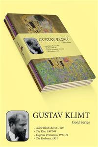 retronote Gustav Klimt 4'lü Defter Seti 1 - Gold Series - Çizgisiz - 64 Sayfa - 10,5x14cm