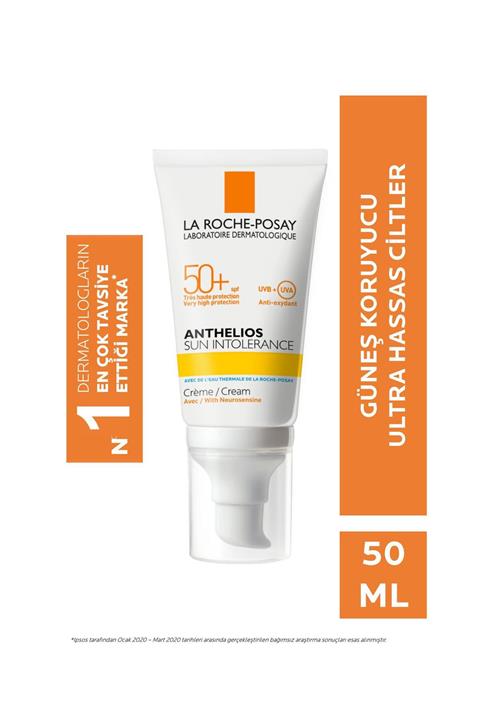 La Roche Posay Anthelios Sun Intolerance Güneş Kremi Hassas Ciltler spf50+ Yuksek Koruma 50 ml 3337875591515