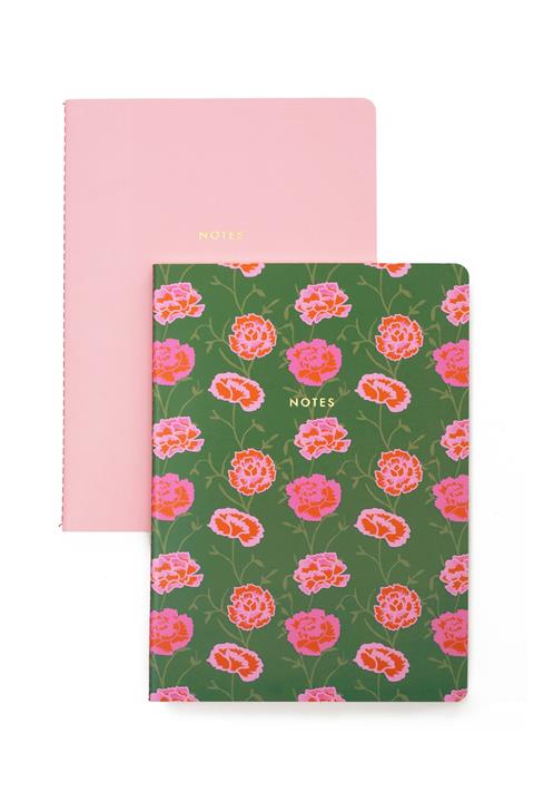 Leather Paper 2'li Defter Seti A5 Çizgili ve Çizgisiz Clove Green