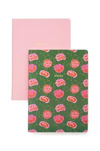 Leather Paper 2'li Defter Seti A5 Çizgili ve Çizgisiz Clove Green