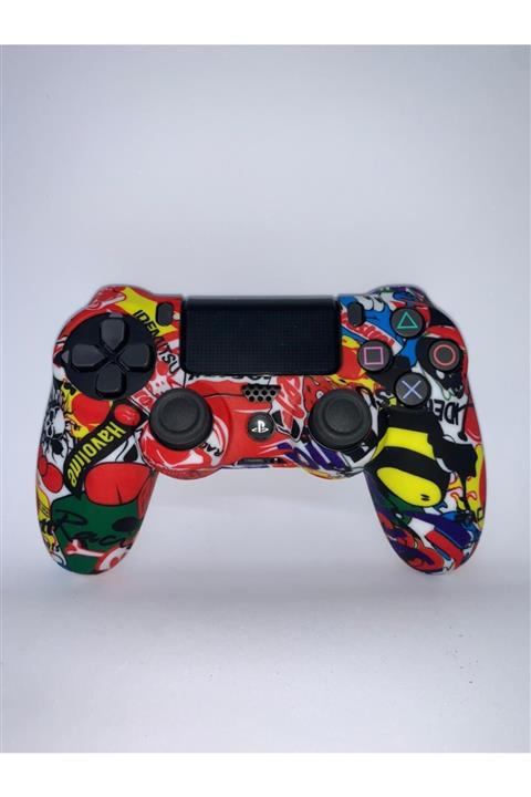 bybiye Ps4 Controller Dualshock 4 Silikon Kılıf Renkli Desenli