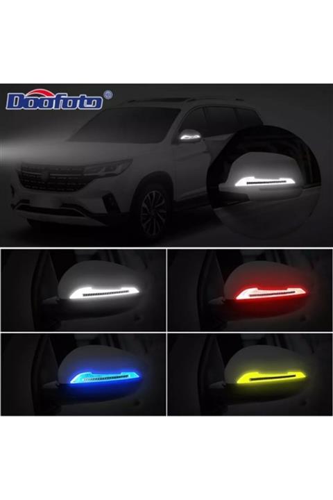 usm Yan Dikiz Ayna Sticker Led Sinyal Görünüm Araç Reflektör Sticker Kırmızı