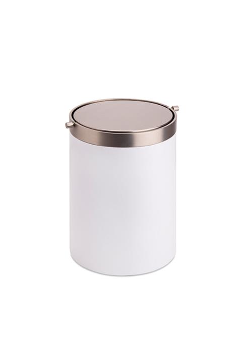 System Nikel Mat / Beyaz Banyo Çöp Kovası