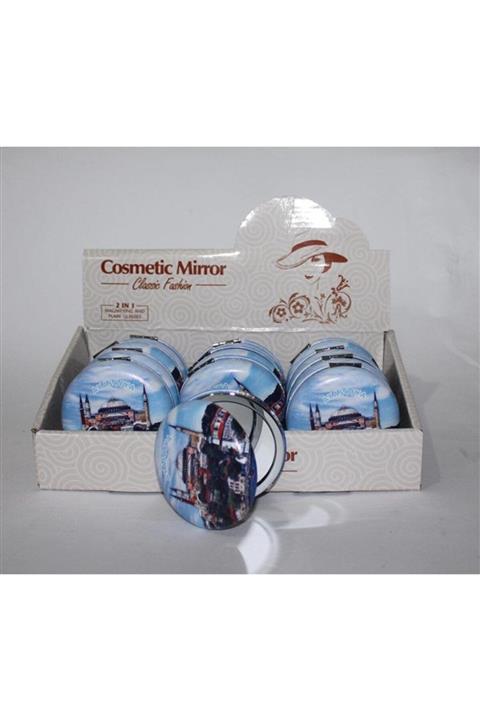 EvimShopping 1 Adet Ayasofya Temalı Makyaj El Aynası Cep Aynası Model 2