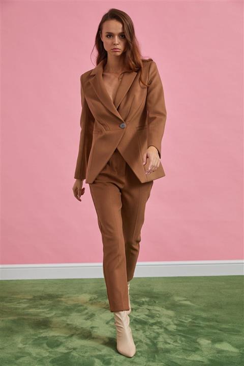 Setre Camel Ceket Pantolon Takım