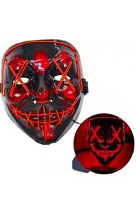 ErdemShop Hallowen Led Işıklı Neon Maske 3 Modlu Parti Eğlence Maskesi