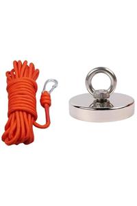 Dünya Magnet Magnet Fishing Halatlı Neodyum Pot Mıknatıs Seti, 60mm Çapında Kancalı Mıknatıs Balıkçılığı