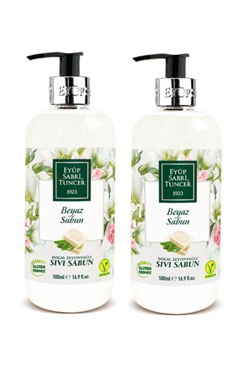 Eyüp Sabri Tuncer 2 Adet Doğal Zeytinyağlı Beyaz Sabun Sıvı Sabun 500 ml