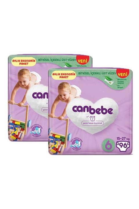 Canbebe Bebek Bezi 6 Beden XLPaket 192 Adet
