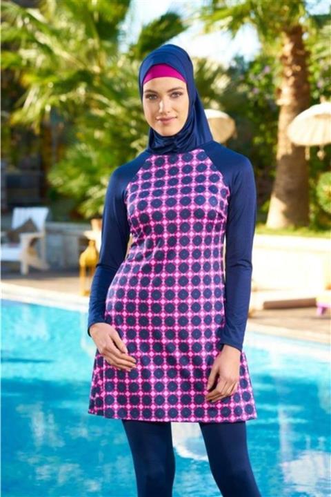 Estiva 1845 Eşarplı Boneli Tesettür Mayo