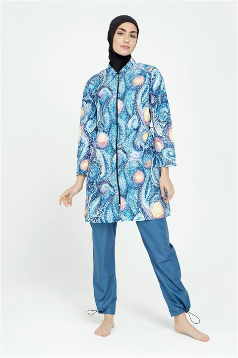 Remsa Mayo Paraşüt Fermuarlı Tam Kapalı Tesettür Mayo Yasemin Tablo