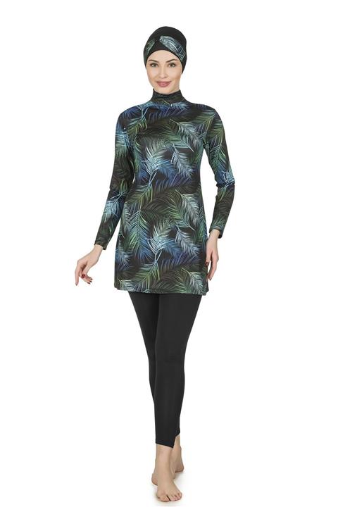 SEBOTEKS Slim Fit Likralı Kapalı Tesettür Mayo 3380