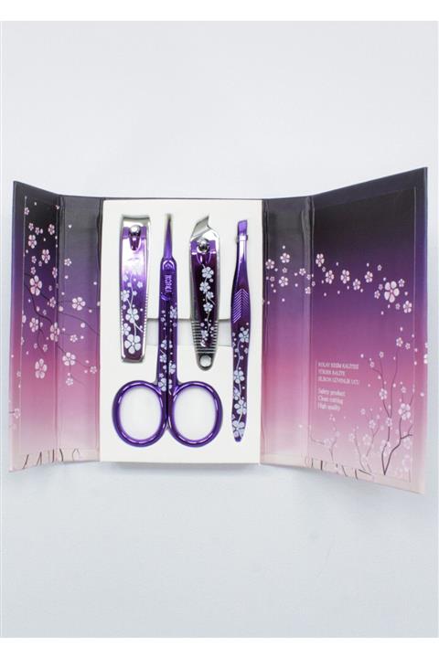 Kartopu Manikür Bakım Seti 4 Parça Küçük Boy Mor Renk