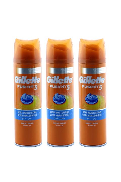 Gillette Ultra Nemlendirici Tıraş Jeli Fusion 5 200 ml x 3
