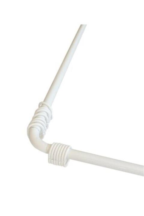 Deerpa Köşeli Banyo Duş Perde Borusu 90x90x90cm