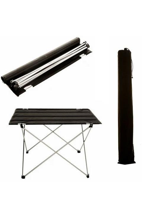 GLC CAMP Bardak Gözlü, Omuz Askılı, Katlanabilir Kamp Ve Piknik Masası 73x55x48 Cm