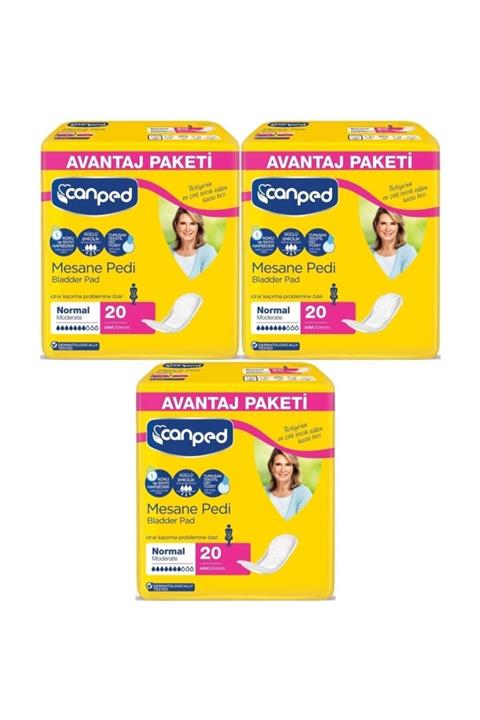 Canped Orta Boy Normal 20 * 3: 60 Adet Avantaj Paketi Mesane Pedi