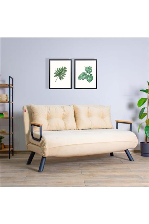 Pafu Sando Ikili Katlanır Yataklı Koltuk - Krem