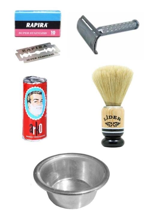 Hellove Sakal Tıraş Seti 5 Parça Sakal Tıraş Seti Jilet Hediyeli Traş Seti