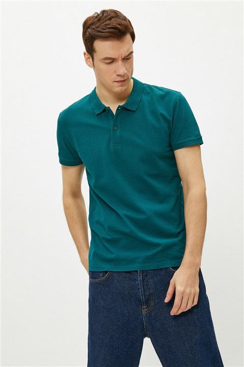 Koton Erkek Koyu Yeşil Polo Yaka T-Shirt 1YAM12133LK