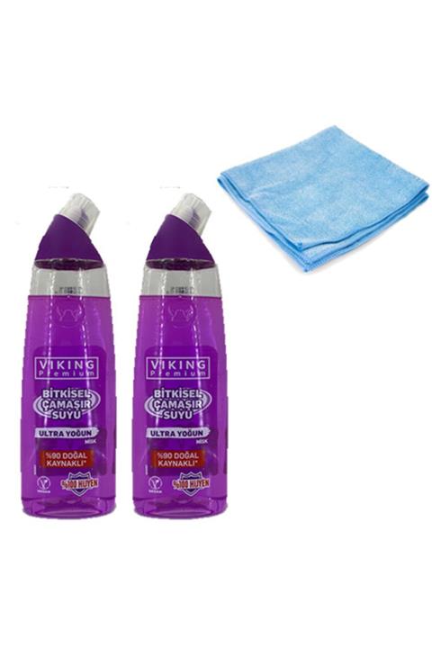 Viking Ult.yoğun Bitkisel Çamaşır Suyu Misk 2adet 750gr - Acord Mikrofibber Bez