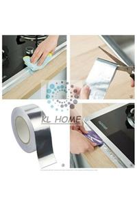 KL HOME Yapışkanlı Yanmaz Alüminyum Folyo Bant (ASPİRATÖR ESNEK FLEX BORUSU-SOBA BORUSU KULLAN)48mmx10 Metre