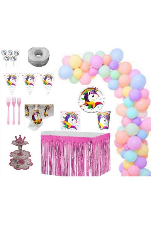 BakBiNeVaR Unicorn Doğumgünü Parti Seti 8 Kişilik