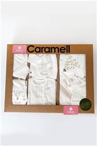 Caramell Unisex Beyaz %100 Pamuk Organik 10 Lu Hastane Çıkış Set BS2114690147912