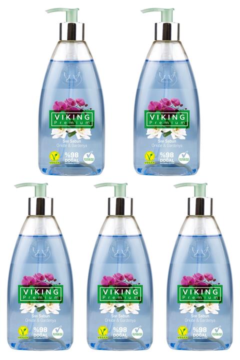 Viking Premium Sıvı Sabun 500 Ml Orkide Gardenya 5'li Set