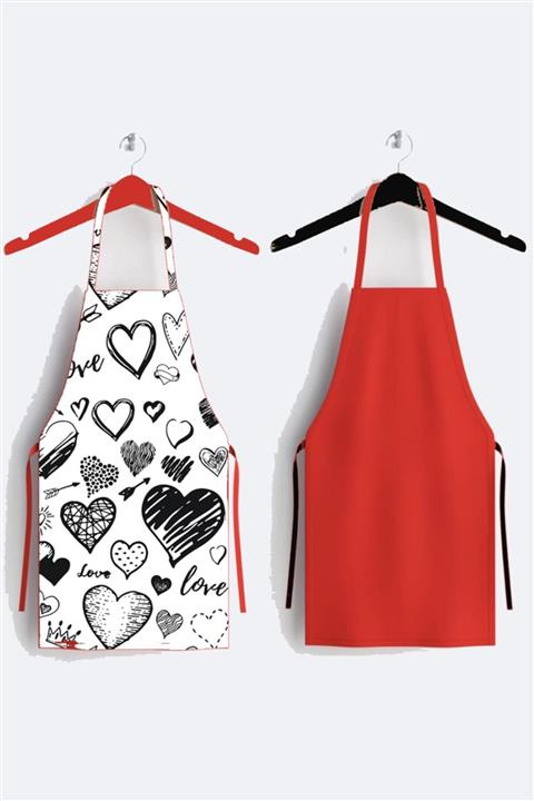 AYSHOME Aşk 2 Li Mutfak Önlüğü