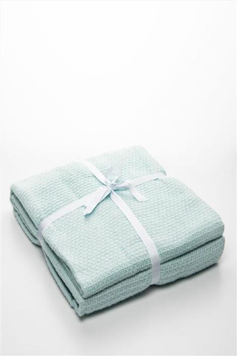 Sesli Spring Pique Pamuklu Bebek Pikesi 100x120 Su Yeşili