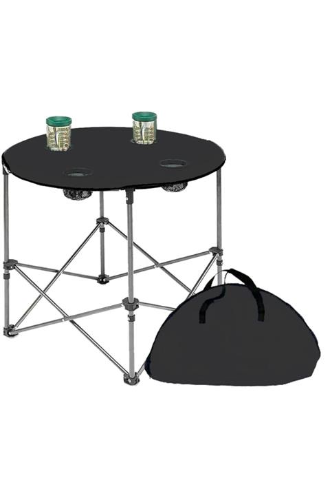 Yekta Home Yekta Çantalı Bez Masa Katlanır Yuvarlak Kamp Masası Piknik Masası