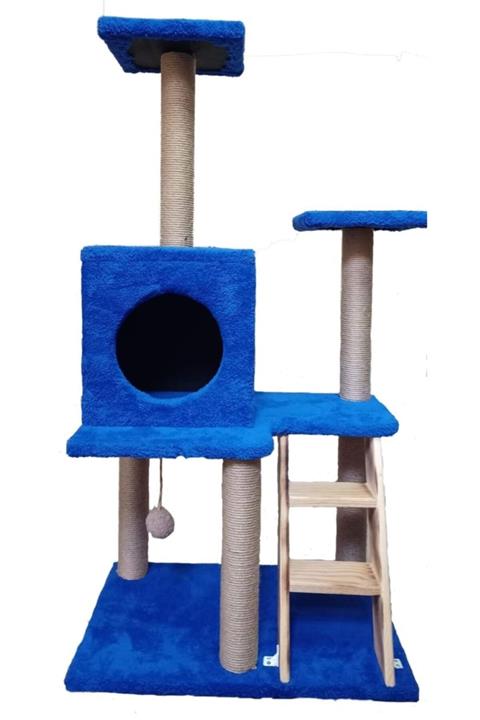 Juge Cat Merdivenli Tırmalama Ve Oyun Evi (MAVİ)