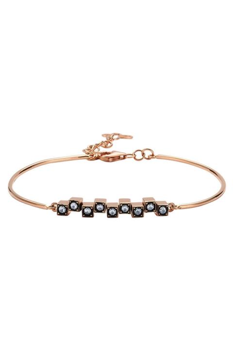 Lilarote Pırlanta Kare Tasarım Elmas Bileklik