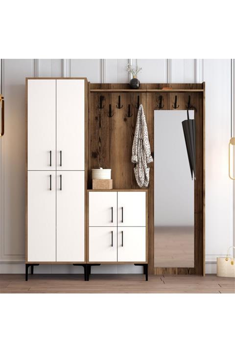 Variant Mobilya Variant Berlin Abc Portmanto - Ceviz / Beyaz