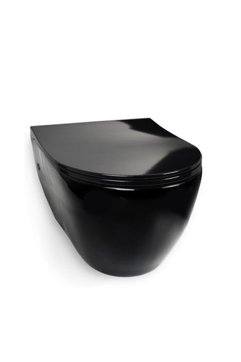 GÜRAL VİT Uno Siyah Renkli Asma Klozet