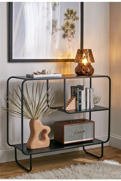 tino furniture Charlotte Siyah Metal Modern Dresuar Konsol