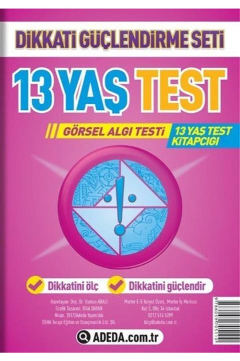 Adeda Yayınları 13 Yaş Test Görsel Algı Seti / 13 Yaş Test Kitapçığı - Osman Abalı
