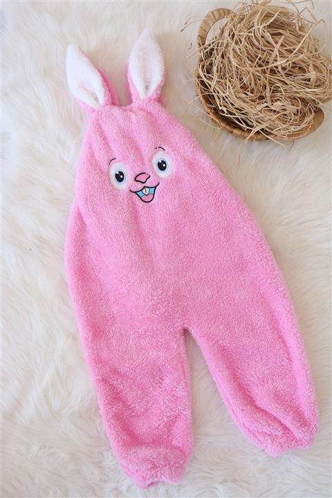 Bebesev Kız Welsoft Peluş Tavşan Slopet Bebek Tulum