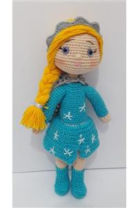 OYUNCAKPARK Karlar Kraliçesi Elsa Bebek Amigurumi Organik Oyuncak