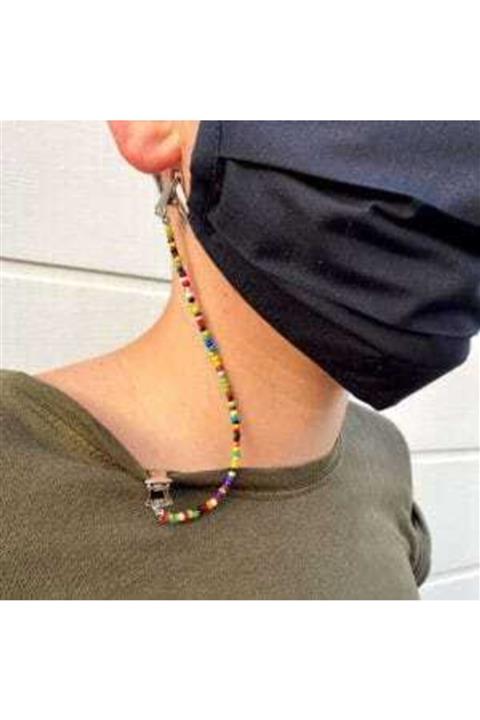 Klotho Design El Yapımı Tasarım Cam Boncuk Maske Tutucusu