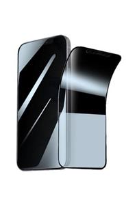 Go Aksesuar Iphone 12 Pro Max Uyumlu Tam Kaplayan 5d Seramik Nano Hayalet Privacy Gizli Ekran Koruyucu Esnek Cam