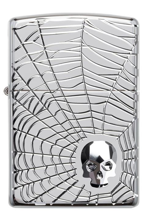 Zippo 167 Spider Web Skull Design Çakmak