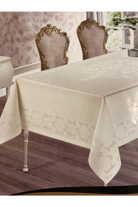 SERİNÇAY TEKSTİL Jumbo Dertsiz Pano Bej Masa Örtüsü Masaörtüsü Silinebilir Kir Leke Tutmaz Sıvı Geçirmez