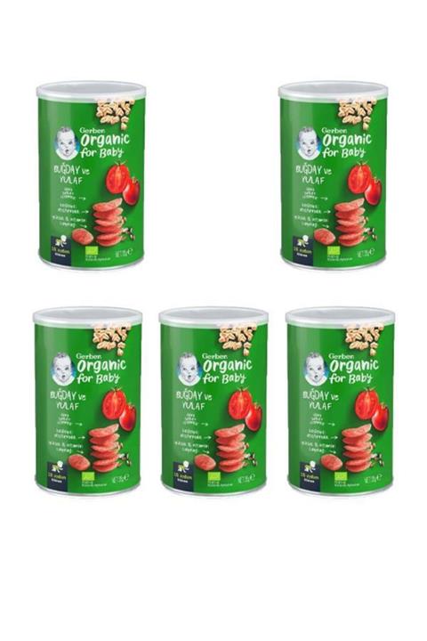 GERBER Organik Buğday Ve Yulaflı Bebek Atıştırmalığı 35gr X 5 Adet
