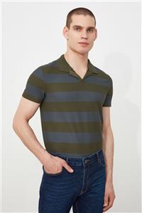TRENDYOL MAN Yeşil Erkek Regular Fit Polo Yaka T-shirt TMNSS21PO0197