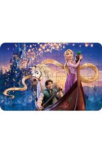 Güven Serigrafi Rapunzel 54 Parça Ahşap Çerçeveli Puzzle Yapboz