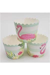 Kelebek Oyuncak Mavi Flamingo Cupcake Kabı 25 Adet