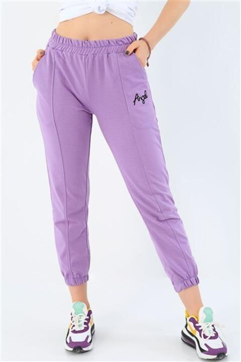 Hamuen Lila Angel Işlemeli Eşofman Altı