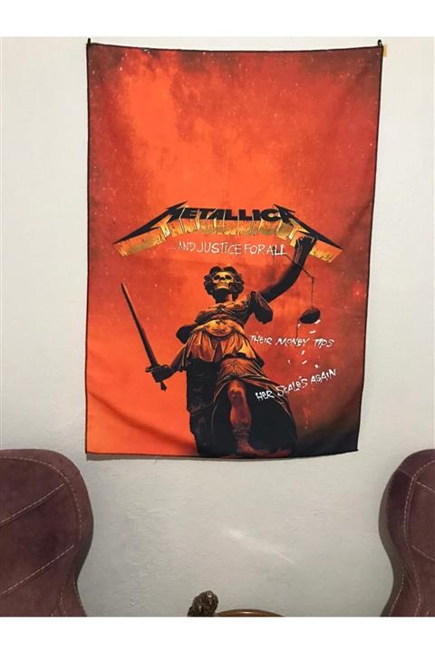 owl bag Metallica Poster Adalet Tasarım Duvar Halısı